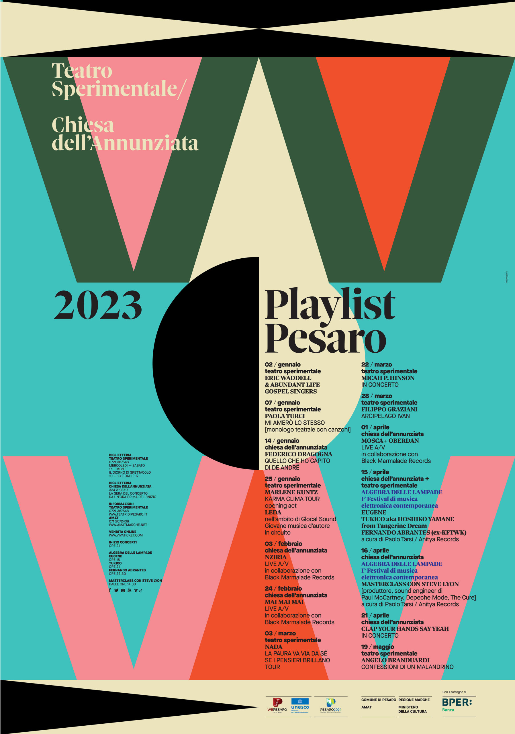 PLAYLIST PESARO, DA GENNAIO A MAGGIO 2023 LA NONA EDIZIONE DELLA RASSEGNA DELLA CITTÀ CREATIVA UNESCO PER LA MUSICA